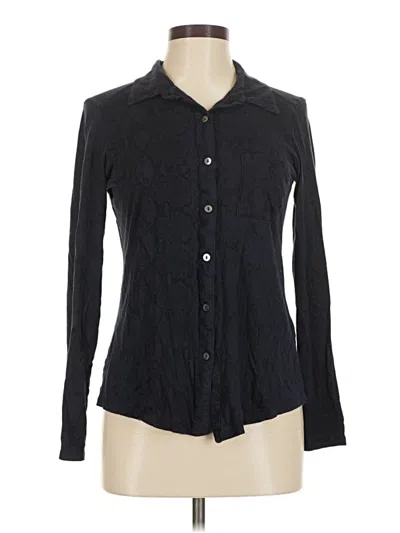 Pre-owned Michael Stars Long Sleeve Blouse In Black