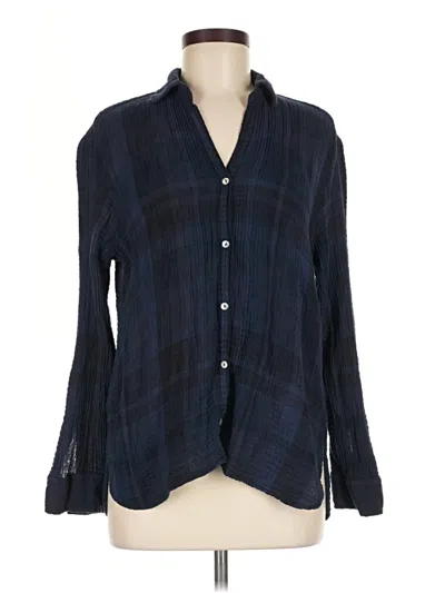 Pre-owned Michael Stars Long Sleeve Blouse In Blue