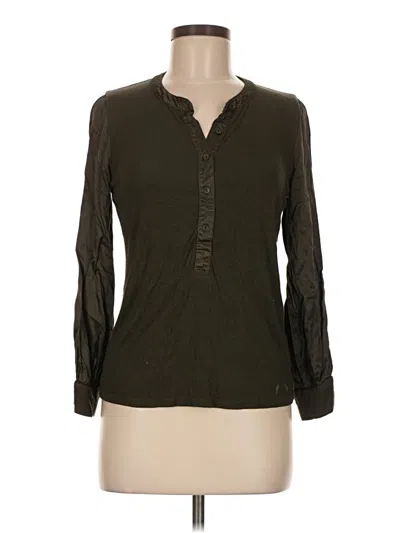 Pre-owned Michael Stars Long Sleeve Blouse In Brown