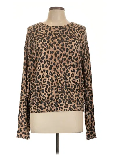 Pre-owned Michael Stars Long Sleeve Blouse In Brown