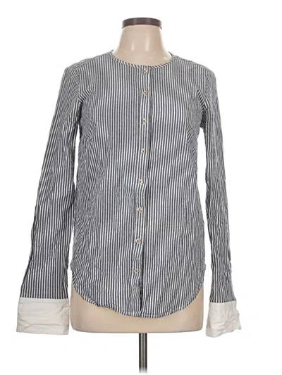 Pre-owned Michael Stars Long Sleeve Blouse In Gray