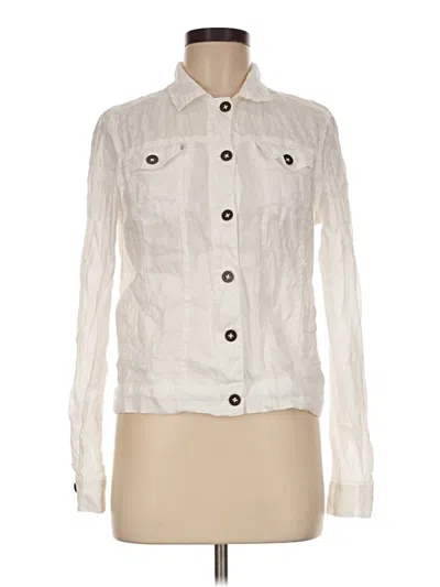 Pre-owned Michael Stars Long Sleeve Blouse In Ivory
