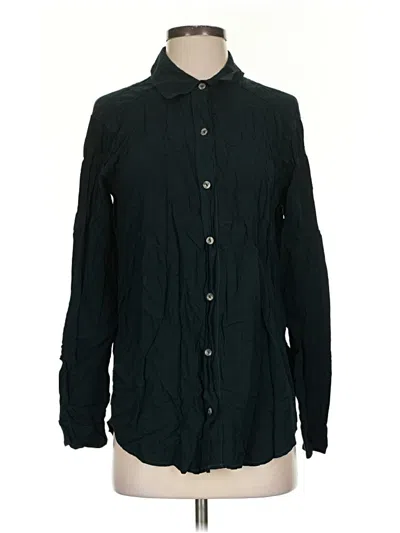 Pre-owned Michael Stars Long Sleeve Button Down Shirt In Black
