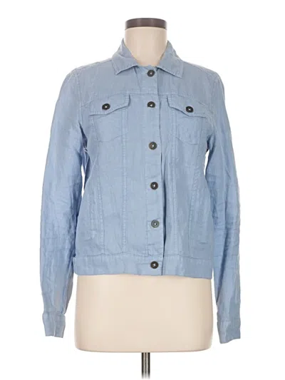 Pre-owned Michael Stars Long Sleeve Button Down Shirt In Blue