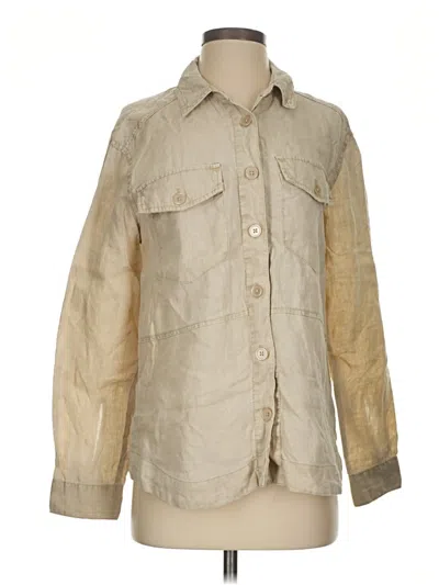 Pre-owned Michael Stars Long Sleeve Button Down Shirt In Brown
