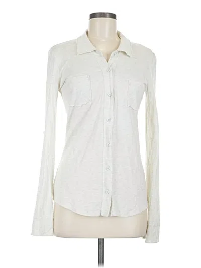 Pre-owned Michael Stars Long Sleeve Button Down Shirt In Gray