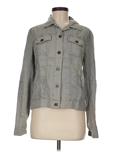 Pre-owned Michael Stars Long Sleeve Button Down Shirt In Gray