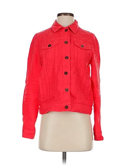 Pre-owned Michael Stars Long Sleeve Button Down Shirt In Red