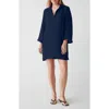 Michael Stars Long Sleeve Gauze Tunic Dress In Nocturnal