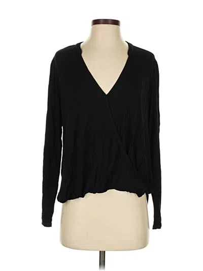 Pre-owned Michael Stars Long Sleeve T-shirt In Black