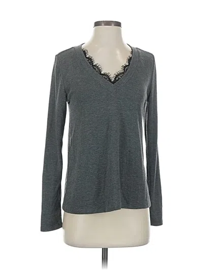 Pre-owned Michael Stars Long Sleeve T-shirt In Gray