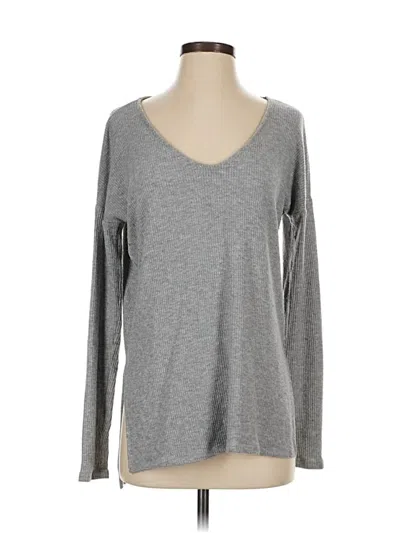 Pre-owned Michael Stars Long Sleeve T-shirt In Gray