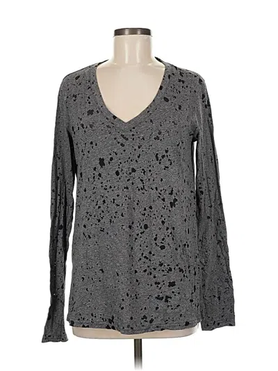 Pre-owned Michael Stars Long Sleeve T-shirt In Gray