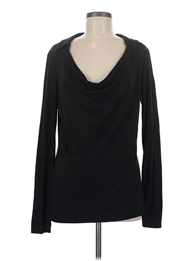 Pre-owned Michael Stars Long Sleeve Top Black Cowl Neck Tops