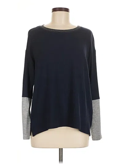 Pre-owned Michael Stars Long Sleeve Top Gray Boatneck Tops