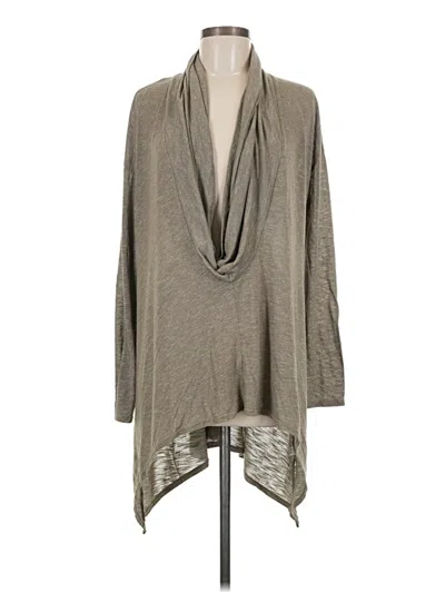 Pre-owned Michael Stars Long Sleeve Top Gray Cowl Neck Tops