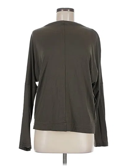Pre-owned Michael Stars Long Sleeve Top Gray Mock Neckline Tops