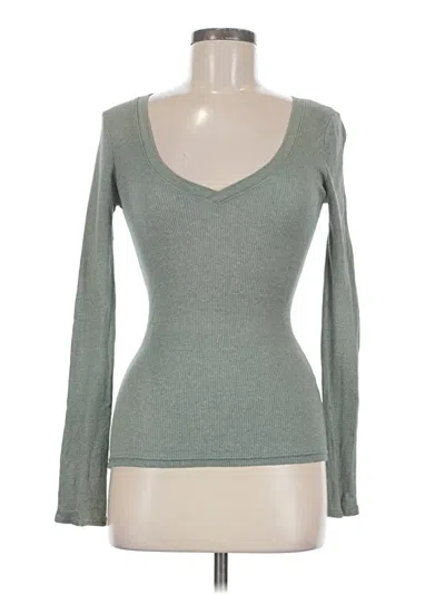Michael Stars Long Sleeve Top Gray Sweetheart Neckline Tops