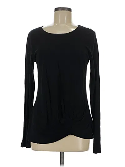 Pre-owned Michael Stars Long Sleeve T-shirt In Black