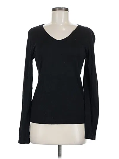Pre-owned Michael Stars Long Sleeve T-shirt In Black