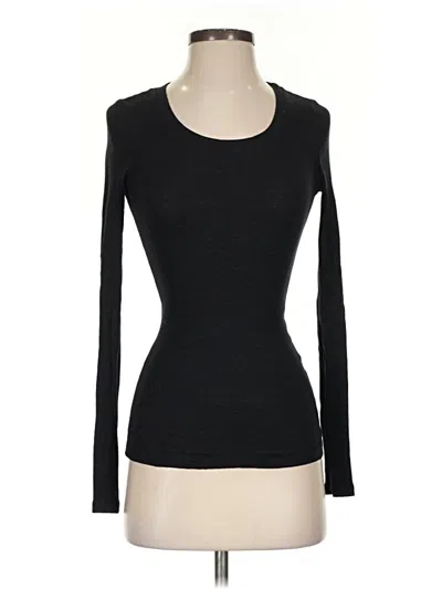 Pre-owned Michael Stars Long Sleeve T-shirt In Black