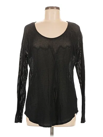 Pre-owned Michael Stars Long Sleeve T-shirt In Black
