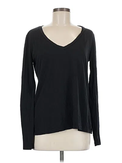 Pre-owned Michael Stars Long Sleeve T-shirt In Black