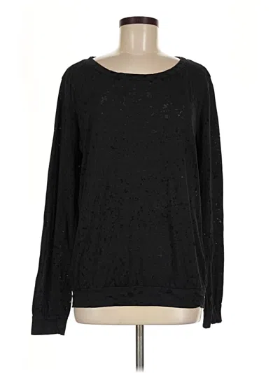 Pre-owned Michael Stars Long Sleeve T-shirt In Black