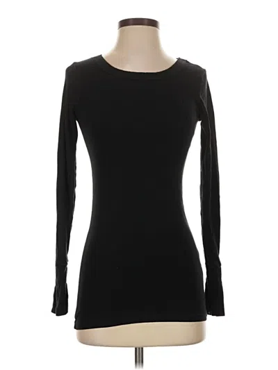 Pre-owned Michael Stars Long Sleeve T-shirt In Black