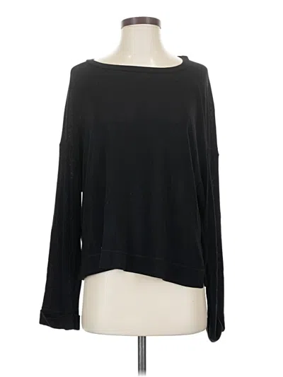 Pre-owned Michael Stars Long Sleeve T-shirt In Black