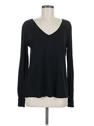 Pre-owned Michael Stars Long Sleeve T-shirt In Black
