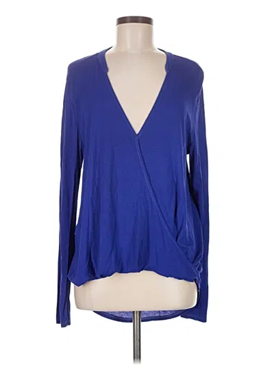 Pre-owned Michael Stars Long Sleeve T-shirt In Blue