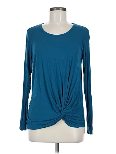 Pre-owned Michael Stars Long Sleeve T-shirt In Blue