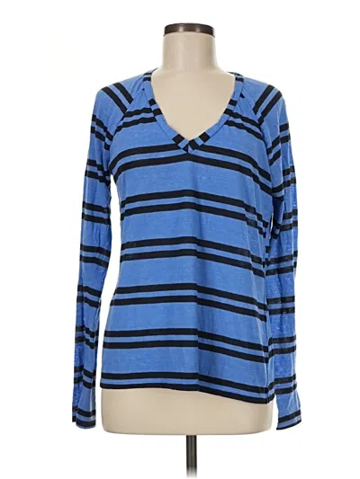 Pre-owned Michael Stars Long Sleeve T-shirt In Blue