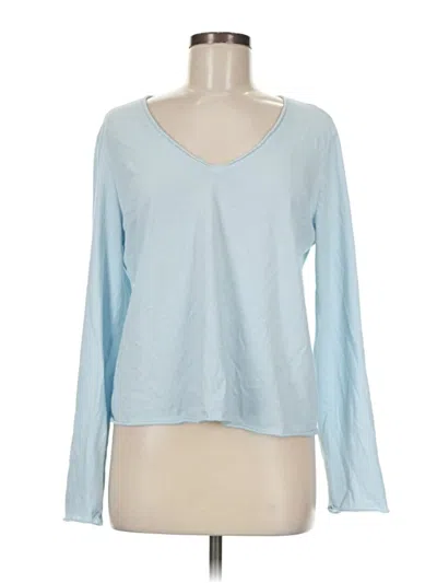 Pre-owned Michael Stars Long Sleeve T-shirt In Blue