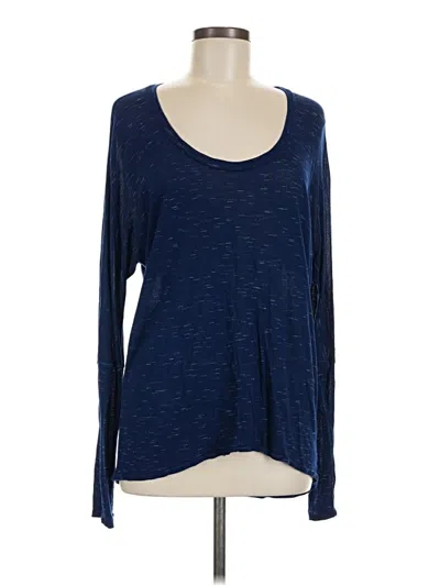 Pre-owned Michael Stars Long Sleeve T-shirt In Blue
