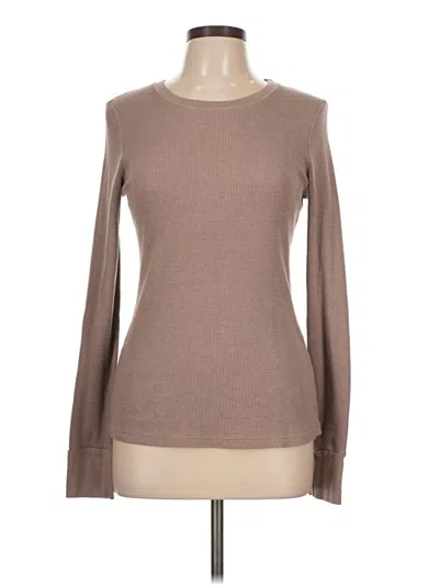 Pre-owned Michael Stars Long Sleeve T-shirt In Brown