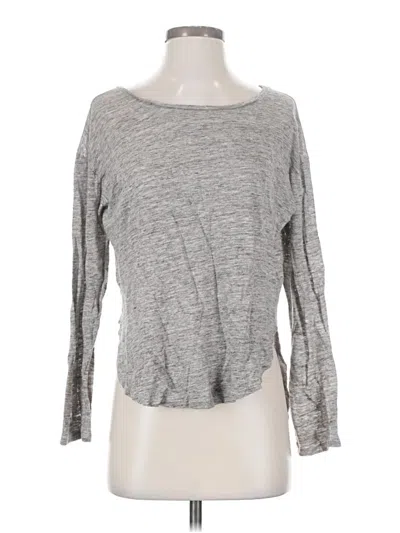 Pre-owned Michael Stars Long Sleeve T-shirt In Gray