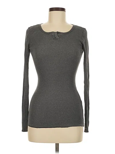 Pre-owned Michael Stars Long Sleeve T-shirt In Gray