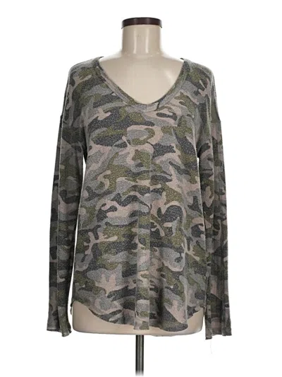 Pre-owned Michael Stars Long Sleeve T-shirt In Gray