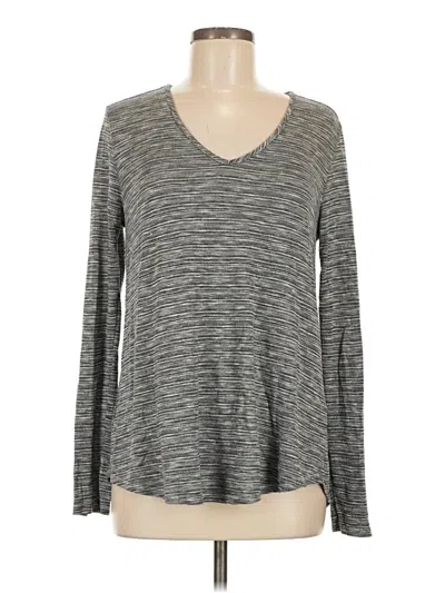 Pre-owned Michael Stars Long Sleeve T-shirt In Gray