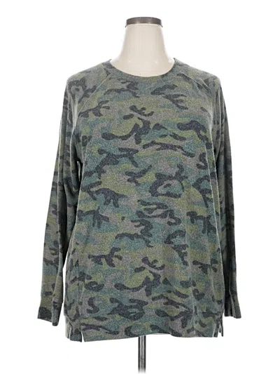 Pre-owned Michael Stars Long Sleeve T-shirt In Green