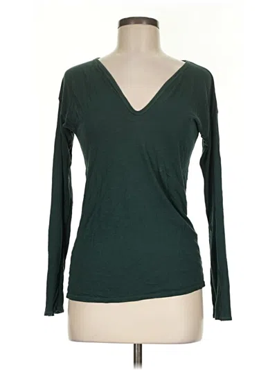 Pre-owned Michael Stars Long Sleeve T-shirt In Green