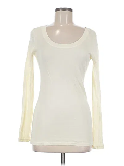 Pre-owned Michael Stars Long Sleeve T-shirt In Ivory