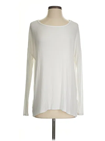 Pre-owned Michael Stars Long Sleeve T-shirt In Ivory