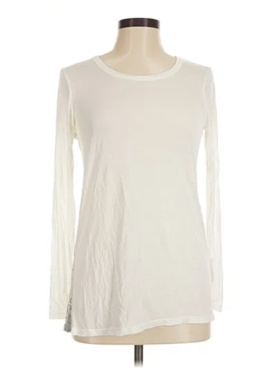Pre-owned Michael Stars Long Sleeve T-shirt In Ivory