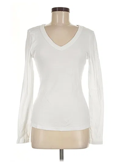 Pre-owned Michael Stars Long Sleeve T-shirt In Ivory