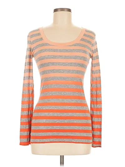 Pre-owned Michael Stars Long Sleeve T-shirt In Orange