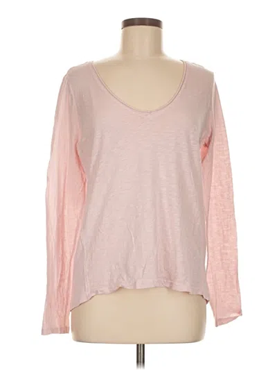 Pre-owned Michael Stars Long Sleeve T-shirt In Pink