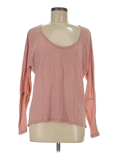 Pre-owned Michael Stars Long Sleeve T-shirt In Pink